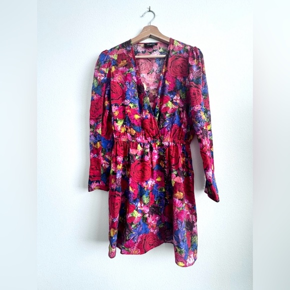 The Kooples Summer Night Floral-Print Silk Mini Dress - Picture 9 of 16